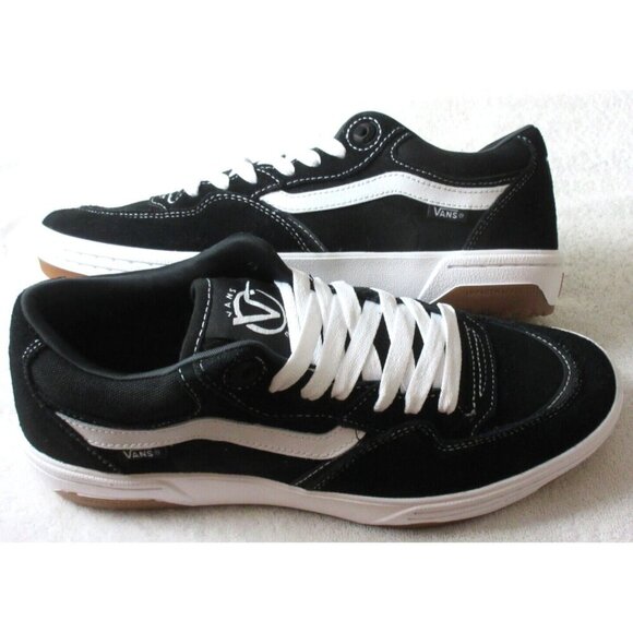 Vans Men's Rowan Zorilla 2 Black White Suede Canvas Skate Shoes sizes NIB - Picture 1 of 5